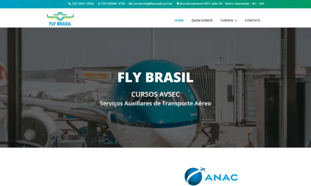 Criação do Site Fly Brasil