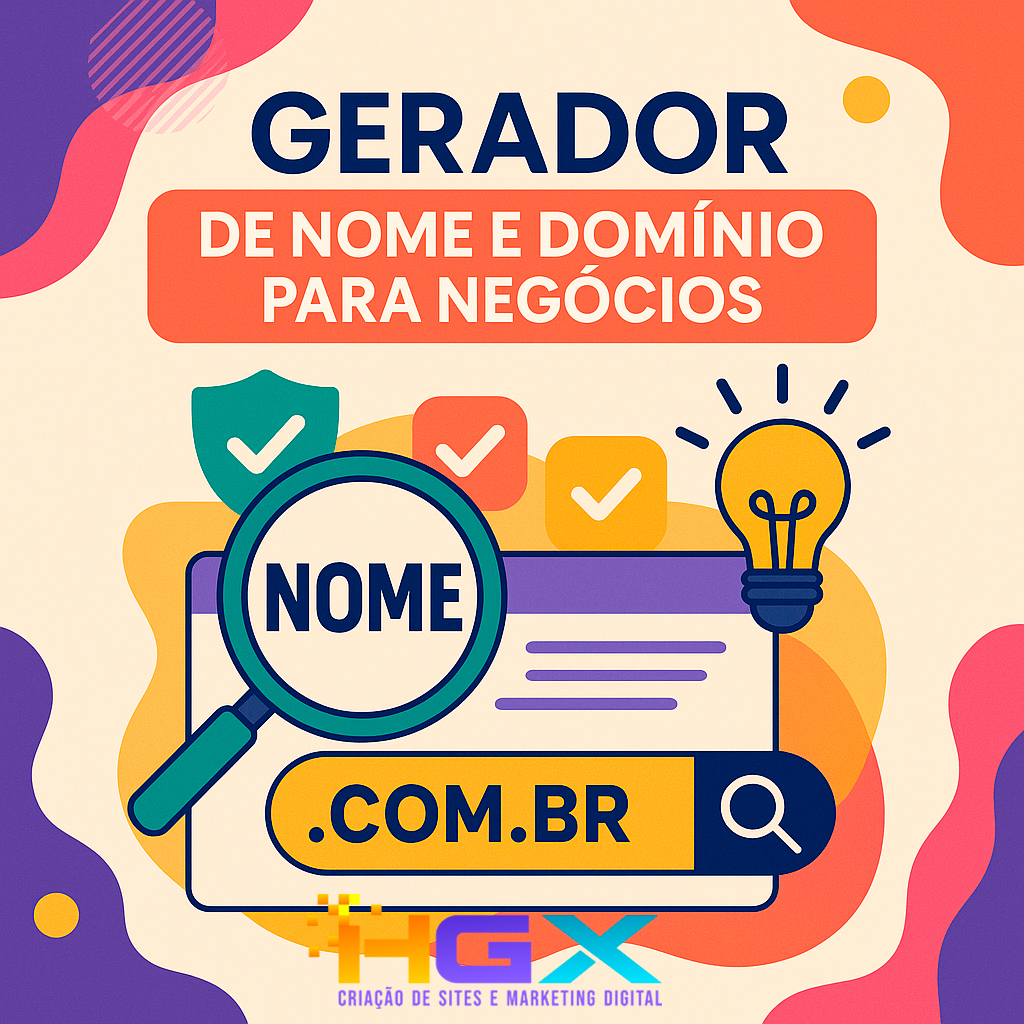 Gerador de Nome e Domínio para Negócios - Agência Digital HGX