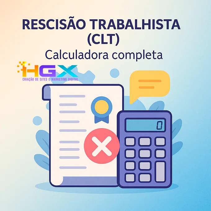 Rescisão Trabalhista (CLT) - Calculadora Completa - Agência Digital HGX