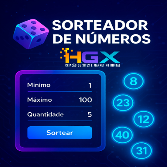 Sorteador de Números - Agência Digital HGX