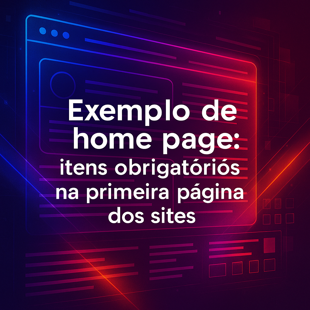 Exemplo de home page itens obrigatórios na primeira página dos sites - Agência Digital HGX Criação de Site