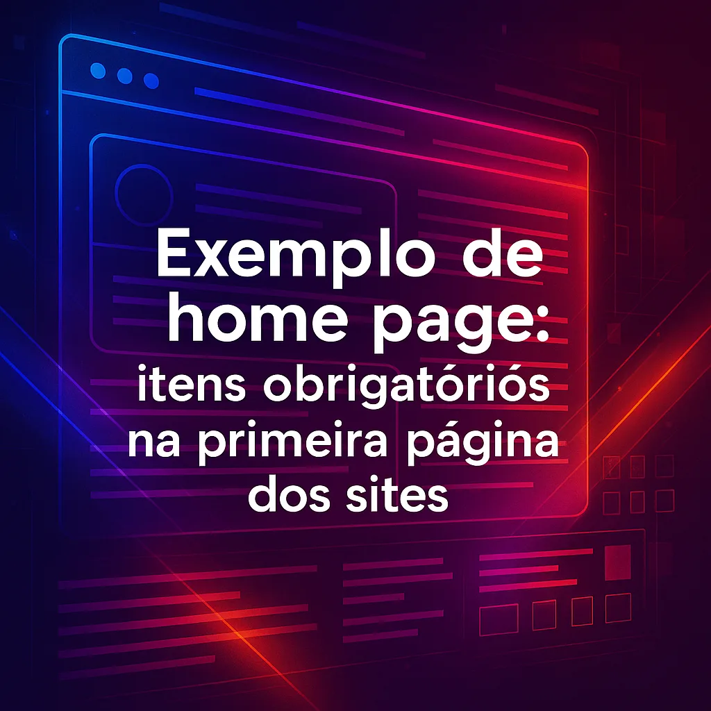 Exemplo de home page itens obrigatórios na primeira página dos sites - Agência Digital HGX Criação de Site