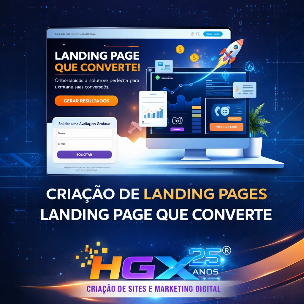 Criação de Landing Pages – Landing Page que Converte - agência Digital HGX