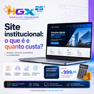 Site institucional o que é e quanto custa - Agência Digital HGX