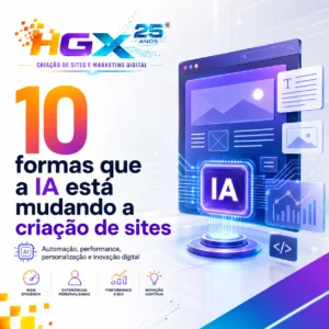 10 formas que a IA está mudando a criação de sites - Agência Digital HGX